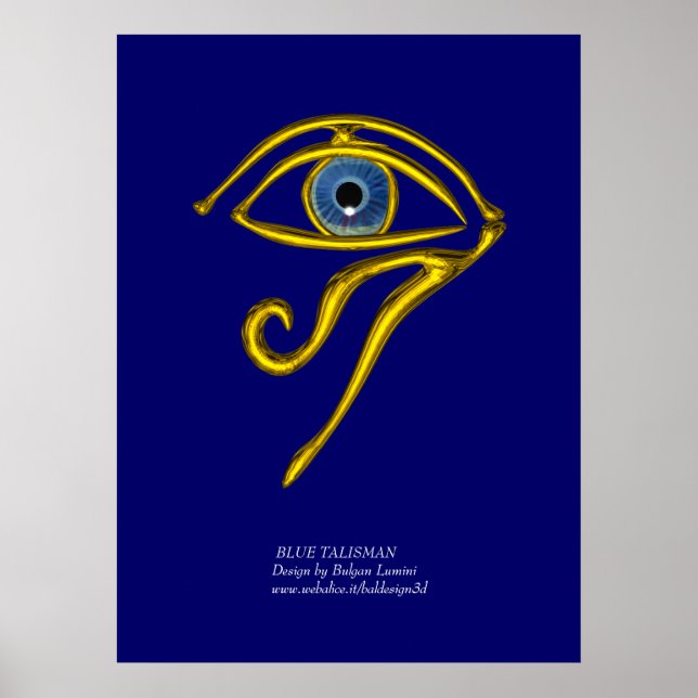 POSTER AZUL TALISMAN/OLHOS DE HORO DOURADO (Frente)