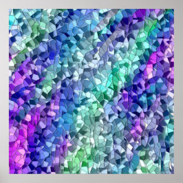 Póster azulejo abstrato