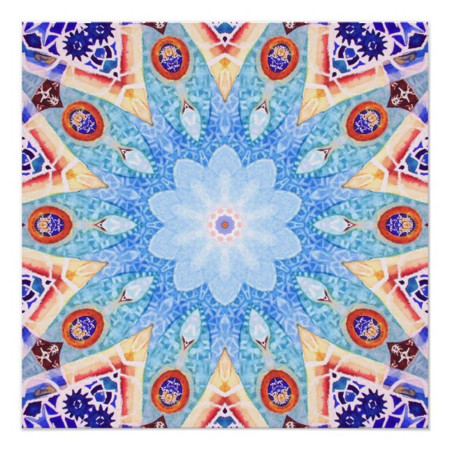 Póster Azulejo de Gaudi. (Frente)