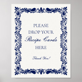 Poster Azulejo de Talavera Azul Espanhol Compartilha uma