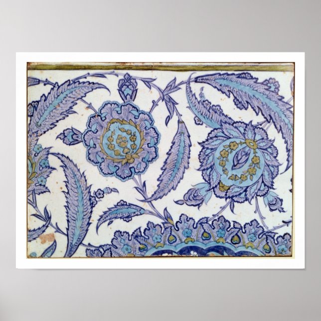 Póster Azulejo de terraplenagem Isnik, c.1520-50 (Frente)