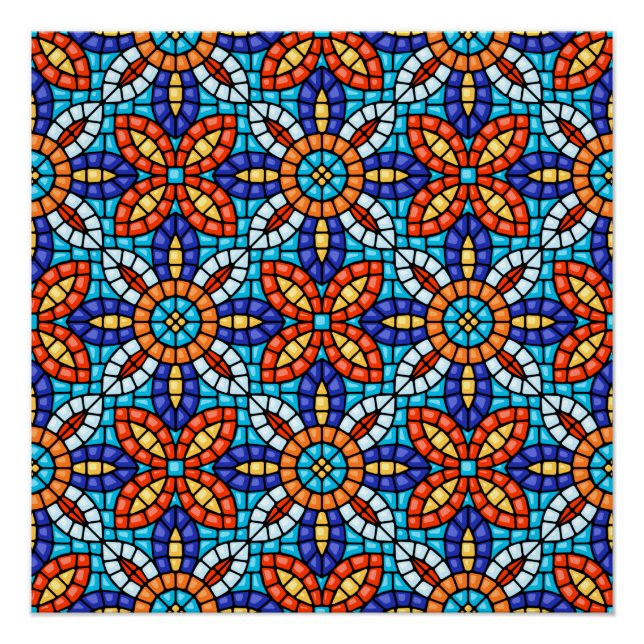 Póster Azulejo do Mosaico Talavera (Frente)
