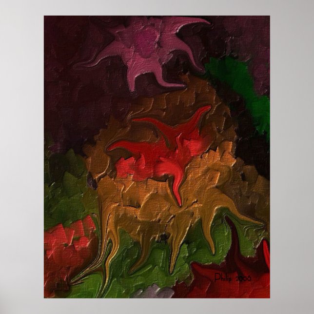 Poster Azulejo Florista 1 - 8 x10 (Frente)