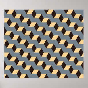 Poster azulejo geométrico sem costura com escadas cúbic