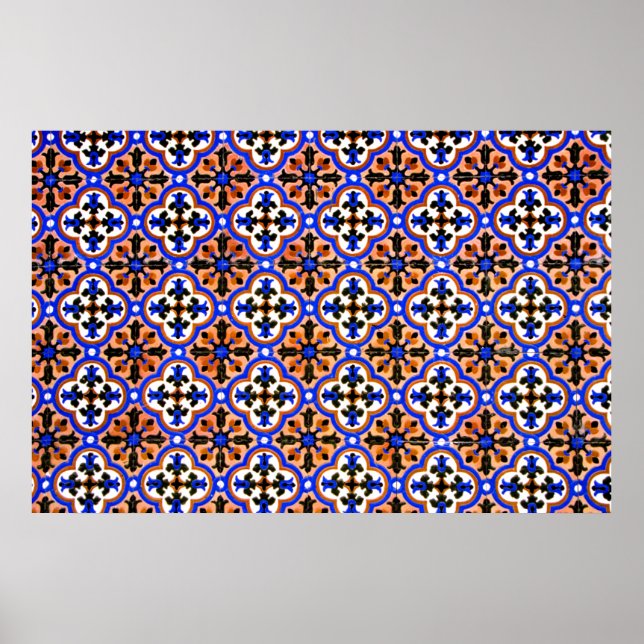 Póster Azulejo Mórbido, Alhambra, Espanha (Frente)