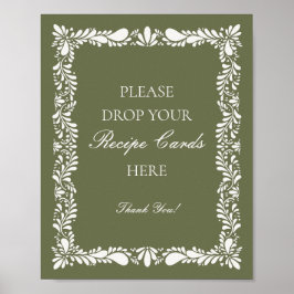 Poster Azulejo Verde de Talavera Espanhol Compartilhe uma