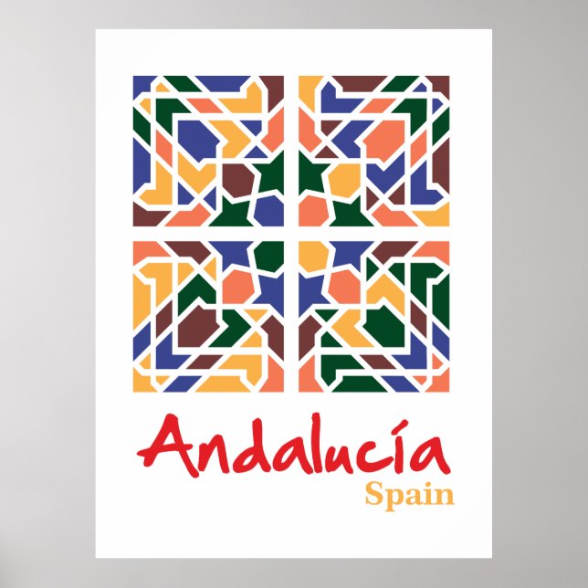 Poster Azulejos Andaluzes 1 (Frente)