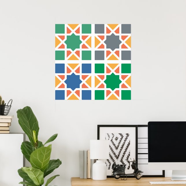Poster Azulejos Andaluzes 4 (Escritório em casa)