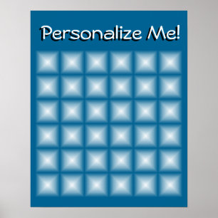 Póster Azulejos De Gem De Espontamento Escolhe Sua Cor Pe