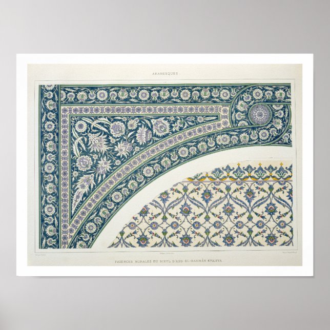 Póster Azulejos de Muro de Sibyl D'Abd-El-Rahman Kyahya,  (Frente)