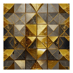 Póster Azulejos do mosaico do ouro