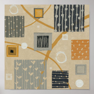 Póster Azulejos Gráficos abstrato