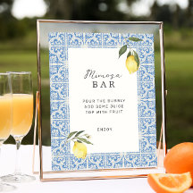 Azulejos mediterrânicos Bar Amalfi Capri Mimosa