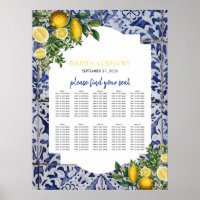 Azulejos Portugueses Lemons - Gráfico de Casamento
