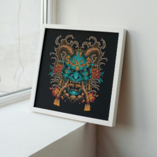Poster Azure Oni Mask
