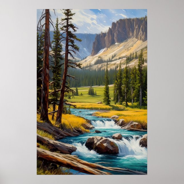 Poster Azure Stream em meio a um Vale Verde (Frente)