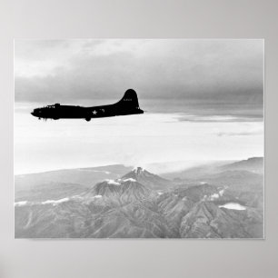 Poster B-17 Flying Fortress Flying Over Bougainville