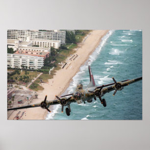 Póster B-17 fora da costa de Florida