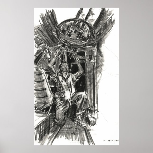 Póster B-17 Radio Gunner 1942 (Frente)