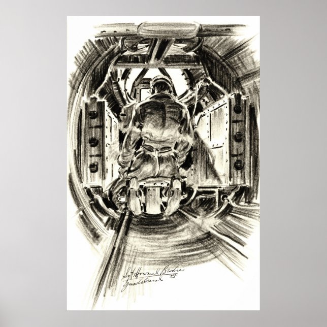 Póster B-17 Tail Gunner 1943 (Frente)