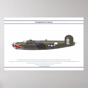 PÓSTER B-24J EUA 90BG 1