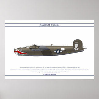 PÓSTER B-24J EUA 90BG 1