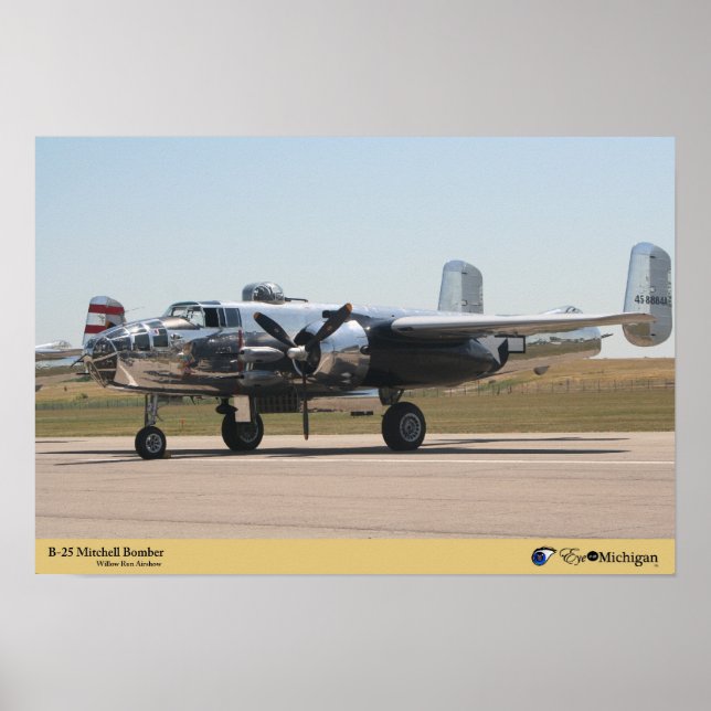 Póster B-25 Mitchell Bomber Plane (Frente)