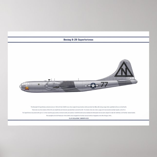 Poster B-29 USA Bockscar (Frente)