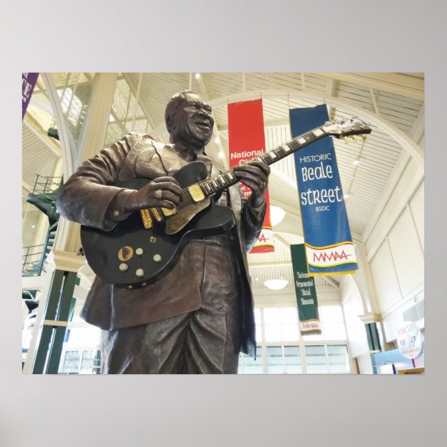 Poster B.B. King Statue - Memphis (Tennessee) (Frente)