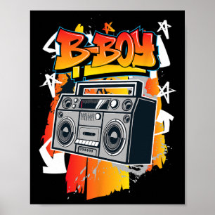 Poster B-boy Dança de pausa de salto de anca