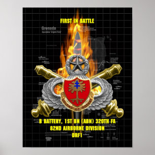 Póster B Btry. 1rua BN (ABN) 320º AF do 82º aeroporto