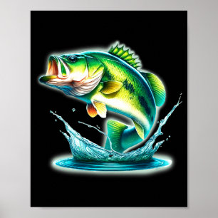 Poster B Peixe Saltando Comfort Colors Adulto Peso Pesado
