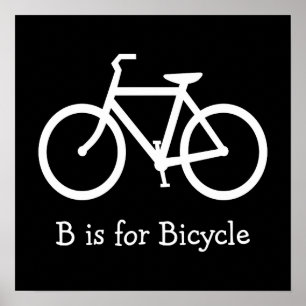 Poster B preto e branco é para a bicicleta