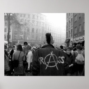 Poster B & punk de Berlim da fotografia das belas artes