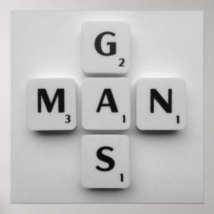 Poster B/W do homem do gás