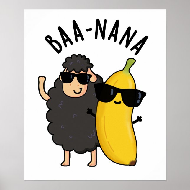 Poster Baa-nana Funny Banana Puns (Frente)