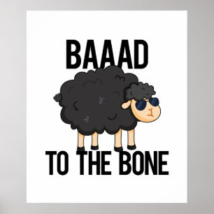 Poster Baaaad Para A Ovelha Negra Cuta Óssea PUn