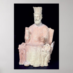 Póster Baal Hammon sentado em seu trono