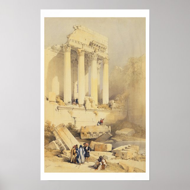 Póster Baalbec, prato 79 do Volume II da Terra Santa (Frente)