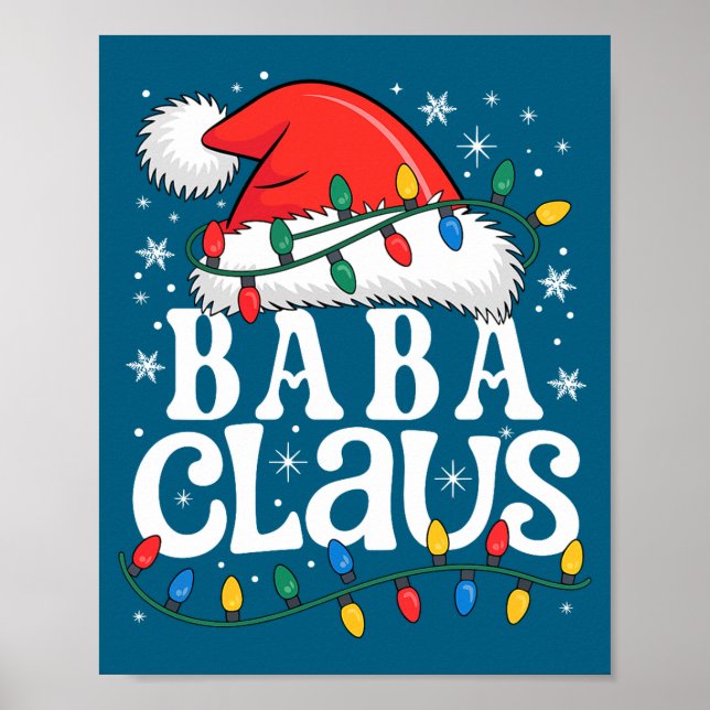 Poster Baba Claus Funny Xmas Christmas Grandma Holiday St (Frente)