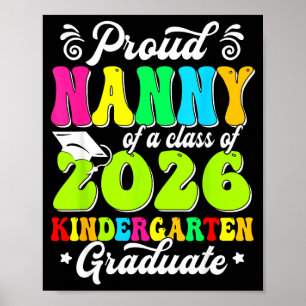 Poster Babá orgulhosa de uma turma de formando sénior de