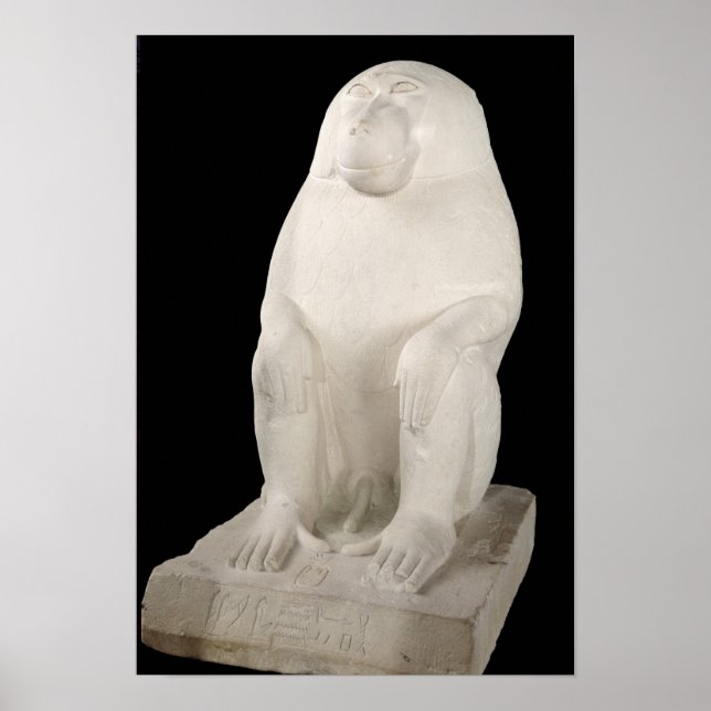 Póster Baboon, Reino Médio, possivelmente dinastia 7 (Frente)