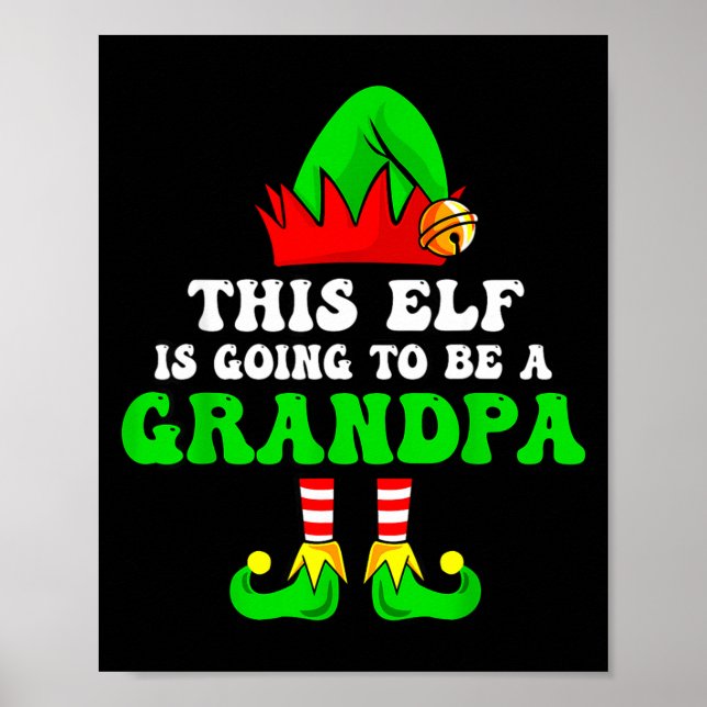 Poster Baby Announcement Xmas Tee This Elf Is Going To Be (Frente)