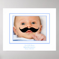Baby Boy com bigode Foto personalizada do Little S