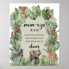 Poster Baby Boy Tropical Selgle Safari - Sinal de bar Mãe