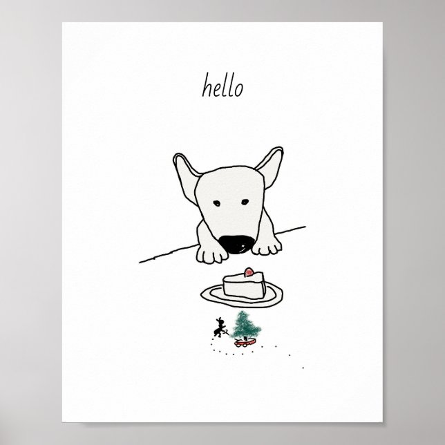 Poster baby bull terrier é um primeiro amigo (Frente)