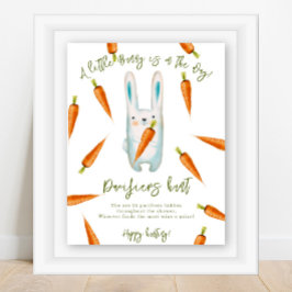 Poster Baby Bunny - chá de fraldas de caça com pacificado