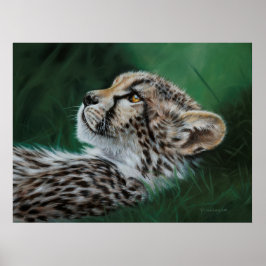 POSTER BABY CHEETAH FINE ART PRINT