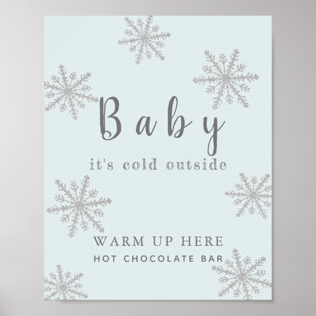 Poster Baby É Fold Blue Hot Chocolate Sinal (Frente)