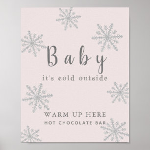 Poster Baby É Fold Pink Hot Chocolate Sinal